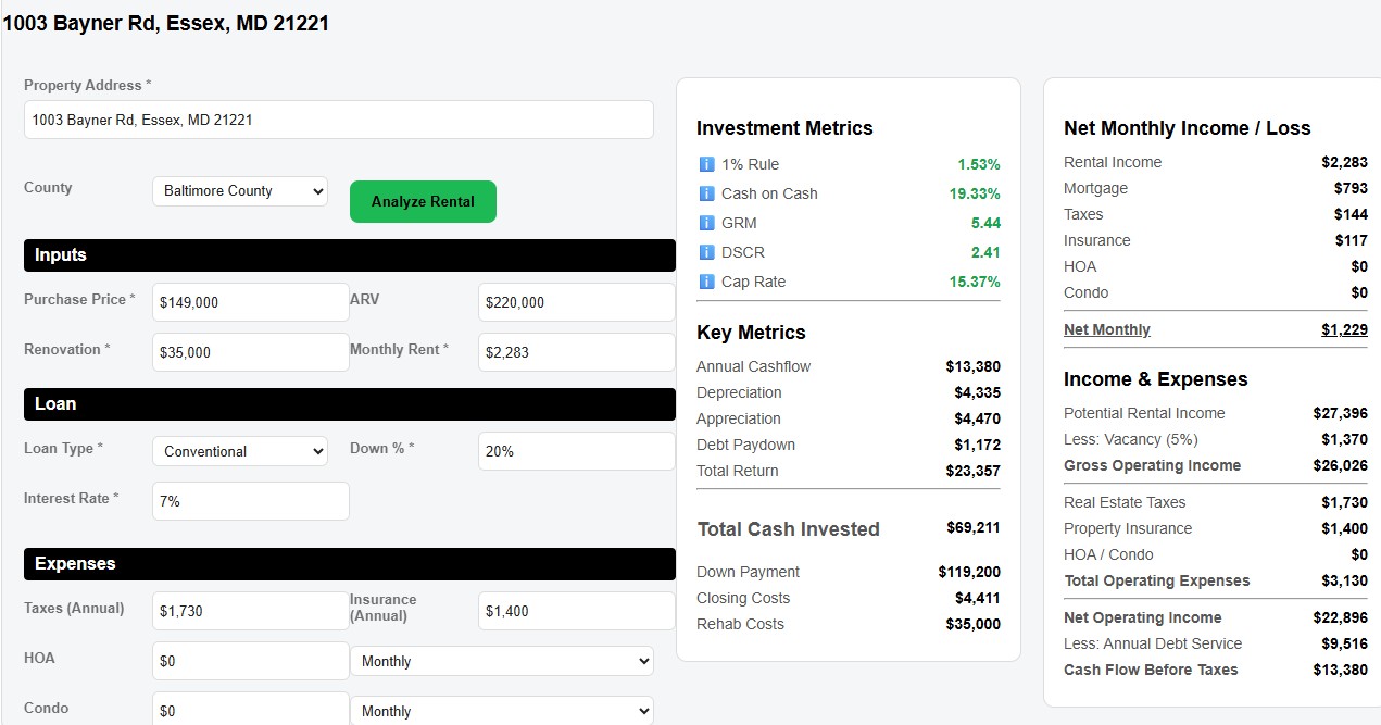 Rental Analyzer
